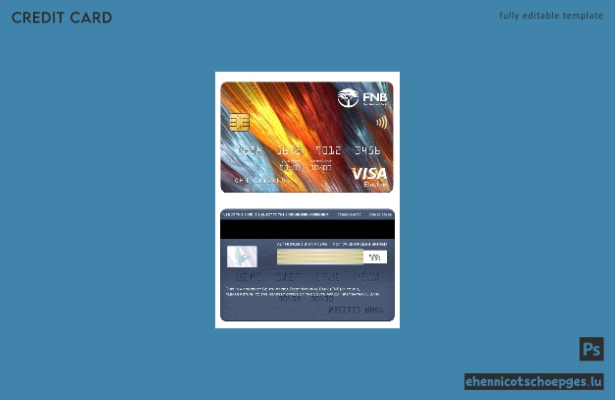 Beispielvorschau der First National Bank (FNB) Visa Electron-Karte in Südafrika